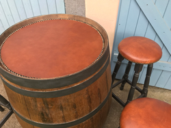 Tonneau plateau en cuir de vachette