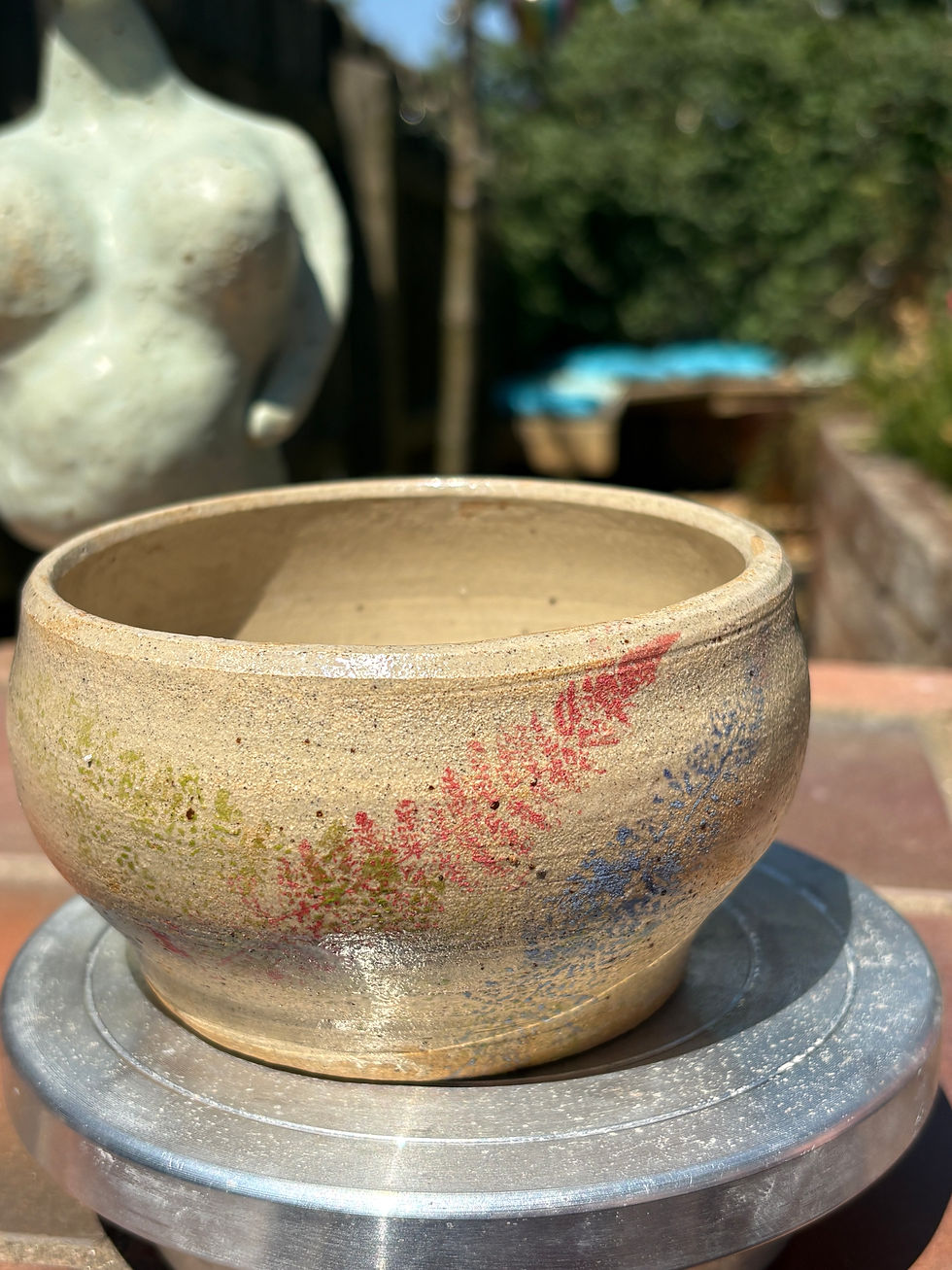 Thumbnail: Delicate Foliage Stoneware Bowl