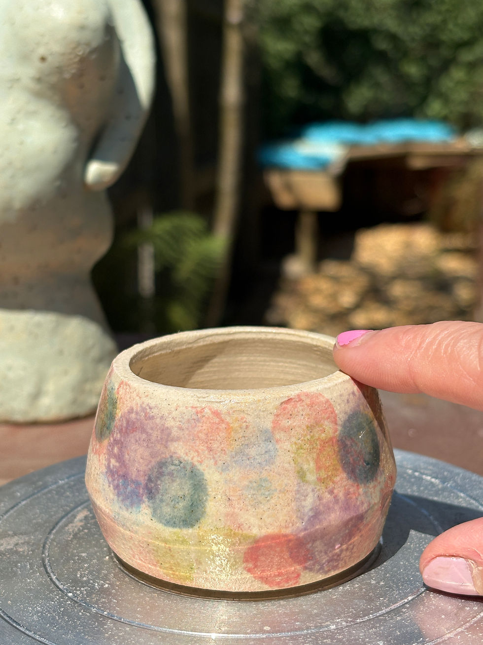 Thumbnail: Watercolour Spots Small Pot and Espresso Beaker