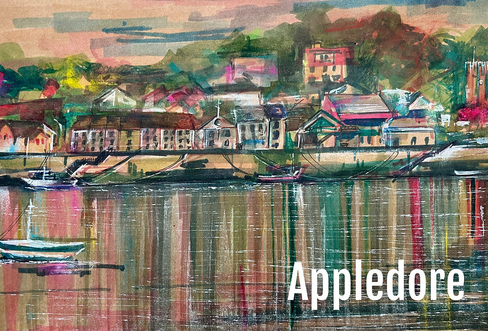 Original Body Beautiful Artwork of Appledore waterfront