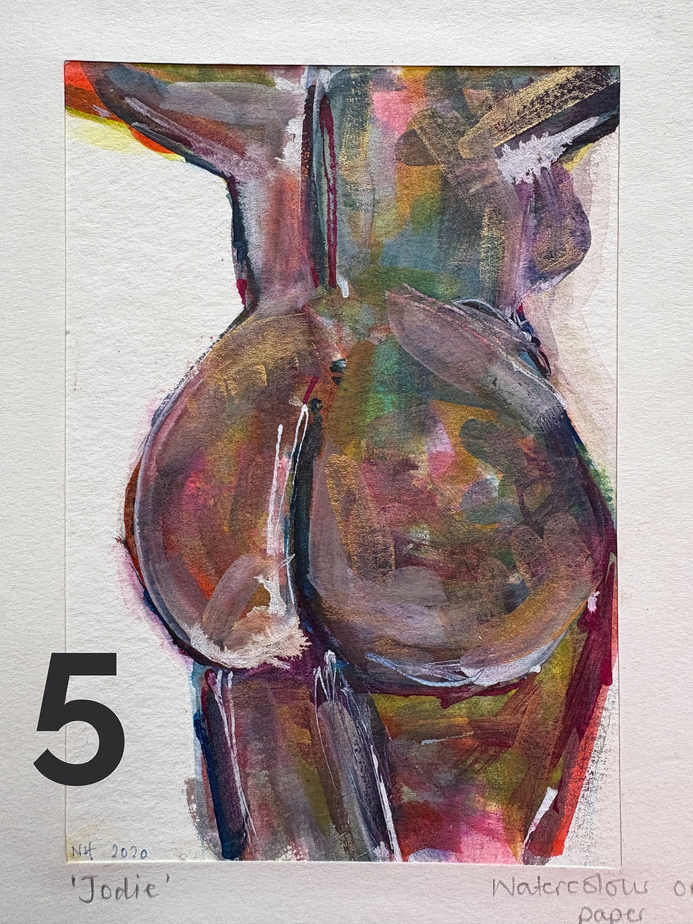 Abstract painting of a figure, Original Body Beautiful Artwork