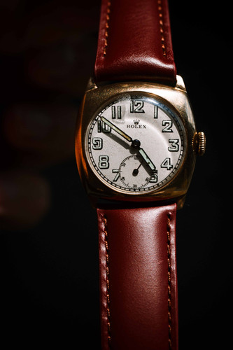 Rolex 9ct Gold Cushion Case 1920's Watch