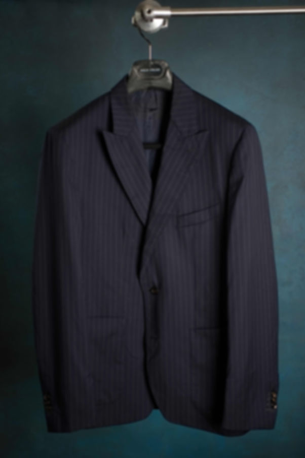 Salle Privée Navy Pinstripe Blazer - UK46 / EU56
