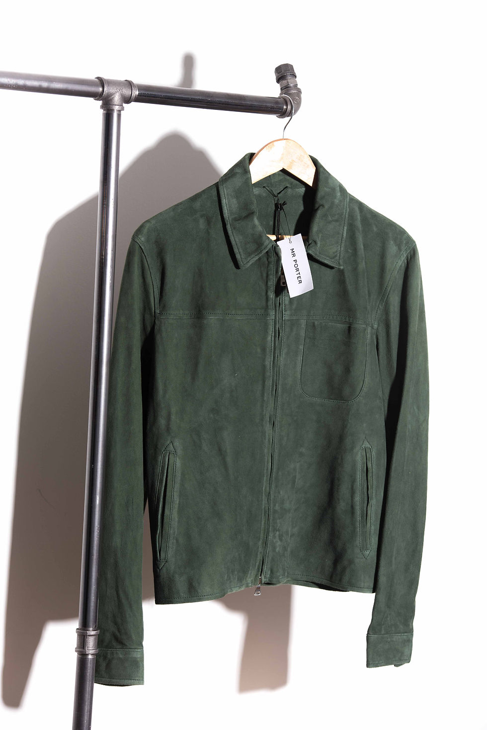 Thumbnail: Mr P (Mr Porter) - Green Suede Jacket - Small