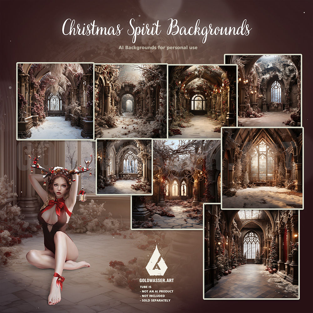 AI Christmas Spirit backgrounds