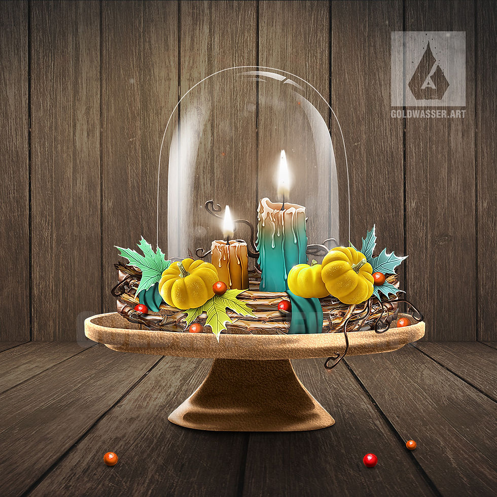 Thumbnail: CU/PU Autumn candlestick