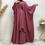 Thumbnail: Muslima Women 3 Pieces Set Open Abaya Dress