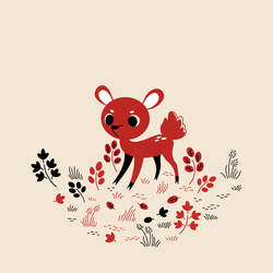 Deer in Red