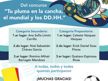 CODHEM ANUNCIA GANADORES DE “TU PLUMA EN LA CANCHA”