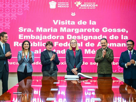 Gobernadora Delfina Gómez y Embajadora de Alemania estrechan cooperación en inversión, empleo y educación para familias del EdoMéx