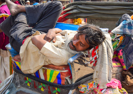 Auto Rickshaw Siesta, Varanasi, India