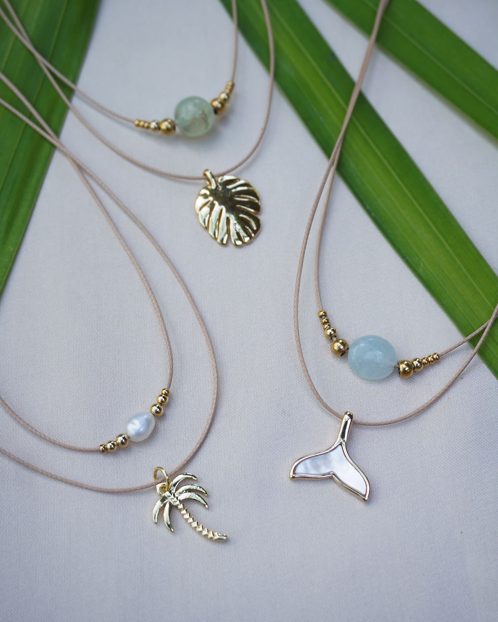 Thumbnail: Earthy and tropical necklace design