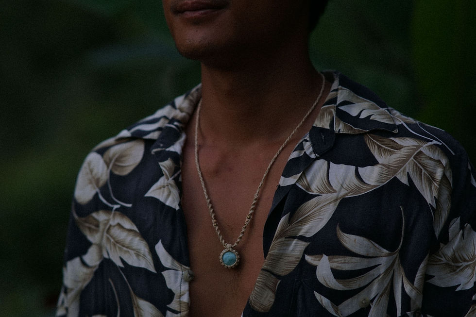 Thumbnail: Larimar Necklace - Beige