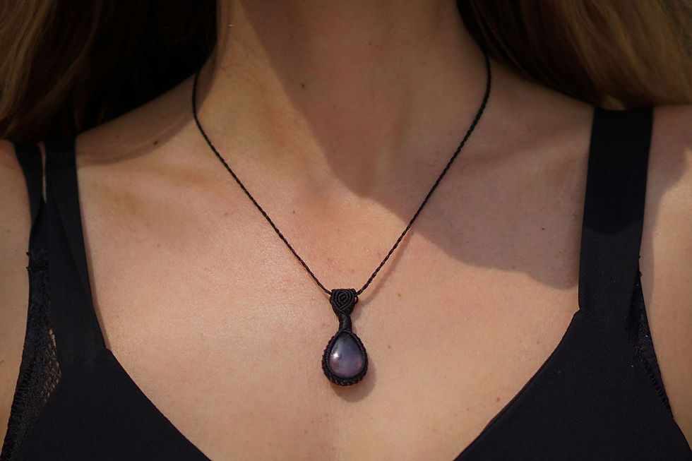 Thumbnail: Amethyst Macrame Necklace