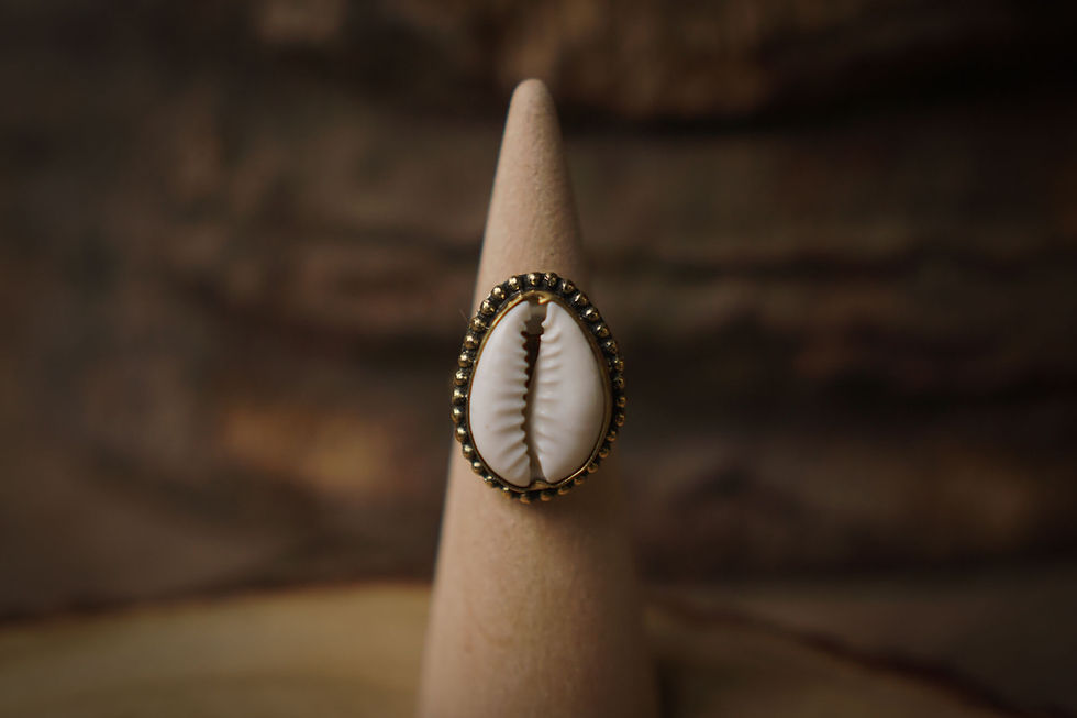 Thumbnail: Bohemian Cowrie Shell Ring
