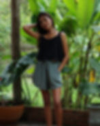 Free-size ocean tone shorts