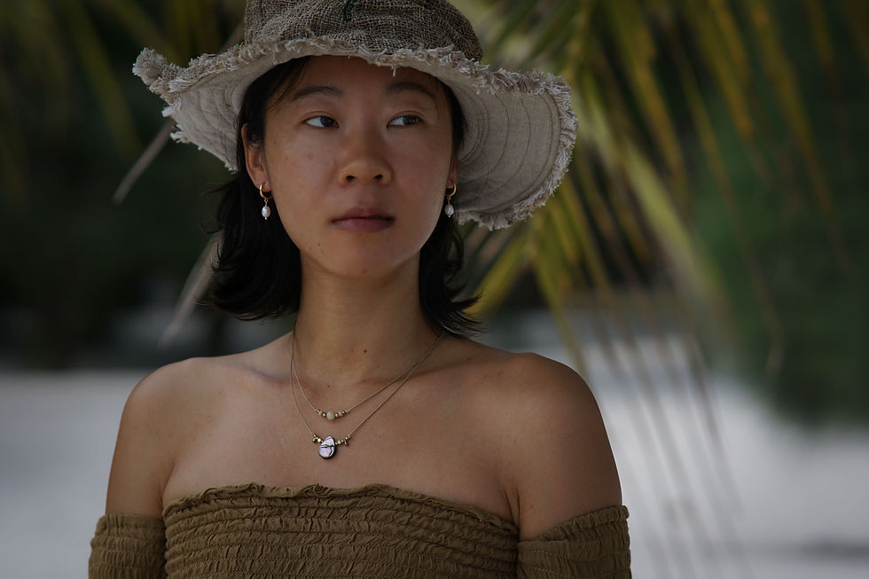 Thumbnail: Abalone Shell & Amazonite double layer necklace