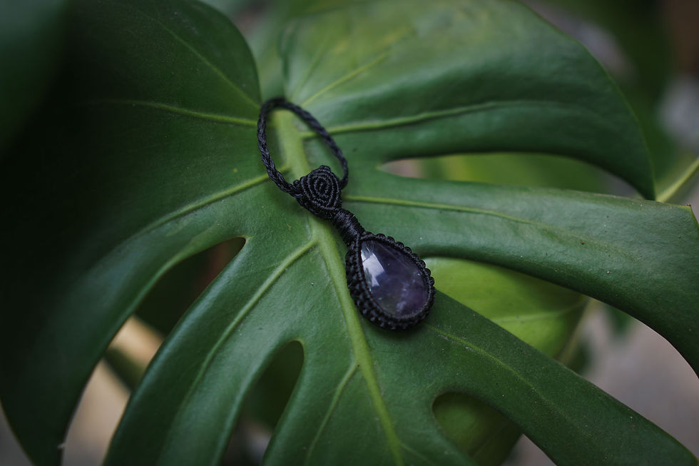 Thumbnail: Amethyst Macrame Necklace