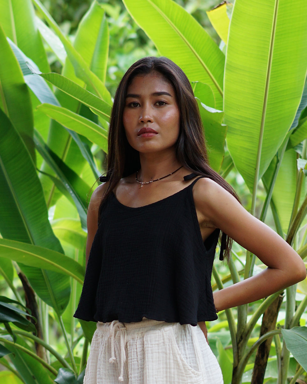 Minimal black summer cami