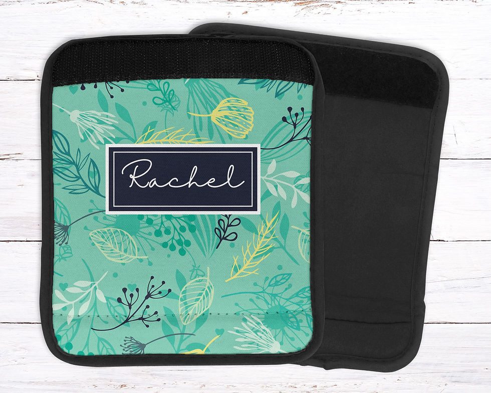 Thumbnail: Forest Herbs Blue - Luggage Handle Wrap