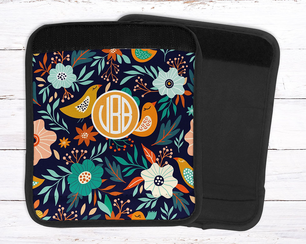 Thumbnail: Floral w/Birds - Luggage Handle Wrap