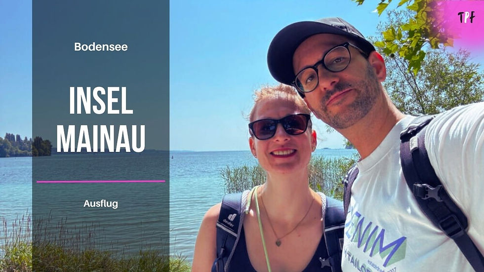 Hubby und ich - Insel Mainau - Bodensee im Hintergrund