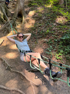 Ich chille in der Hängematte.