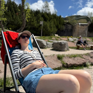 ich chille im Liegestuhl