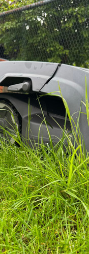 Blick auf Robi und seine Garage
