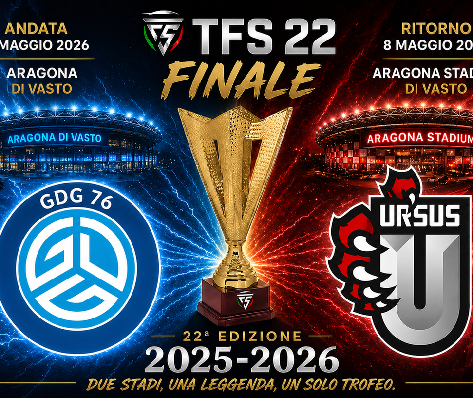 TFS 22, tutto pronto all’Aragona Stadium: Ursus chiamati alla rimonta contro gli azzurri del GDG76