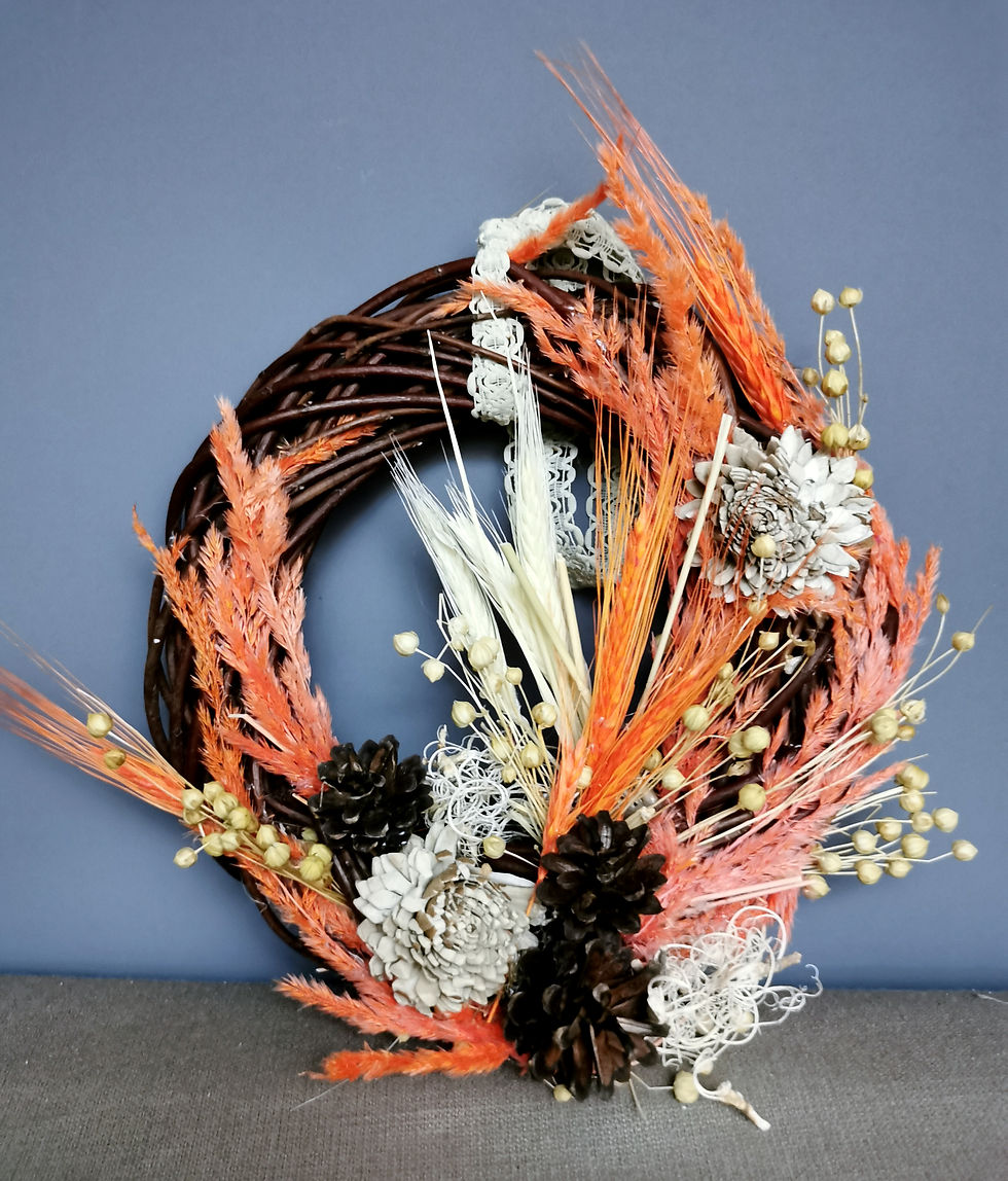 Miniaturbild: ''Sunset'' Bright eco-friendly door decoration Wreath