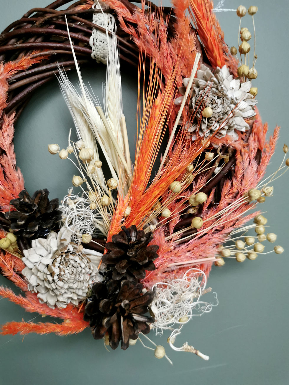 ''Sunset'' Bright eco-friendly door decoration Wreath