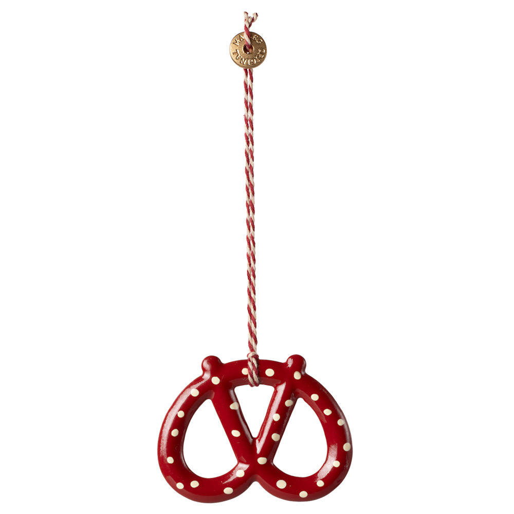 Maileg Metal Ornament, Pretzel - Dot