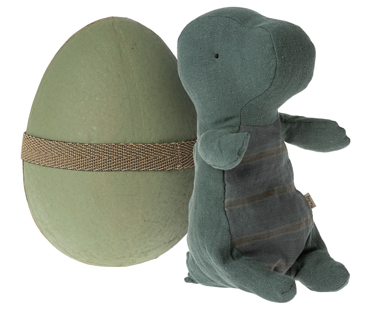 Maileg Gantosaurs in Egg, Small - Dark Petrol