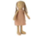 Maileg Bunny, Size 1 - Cream yellow - Knitted dress