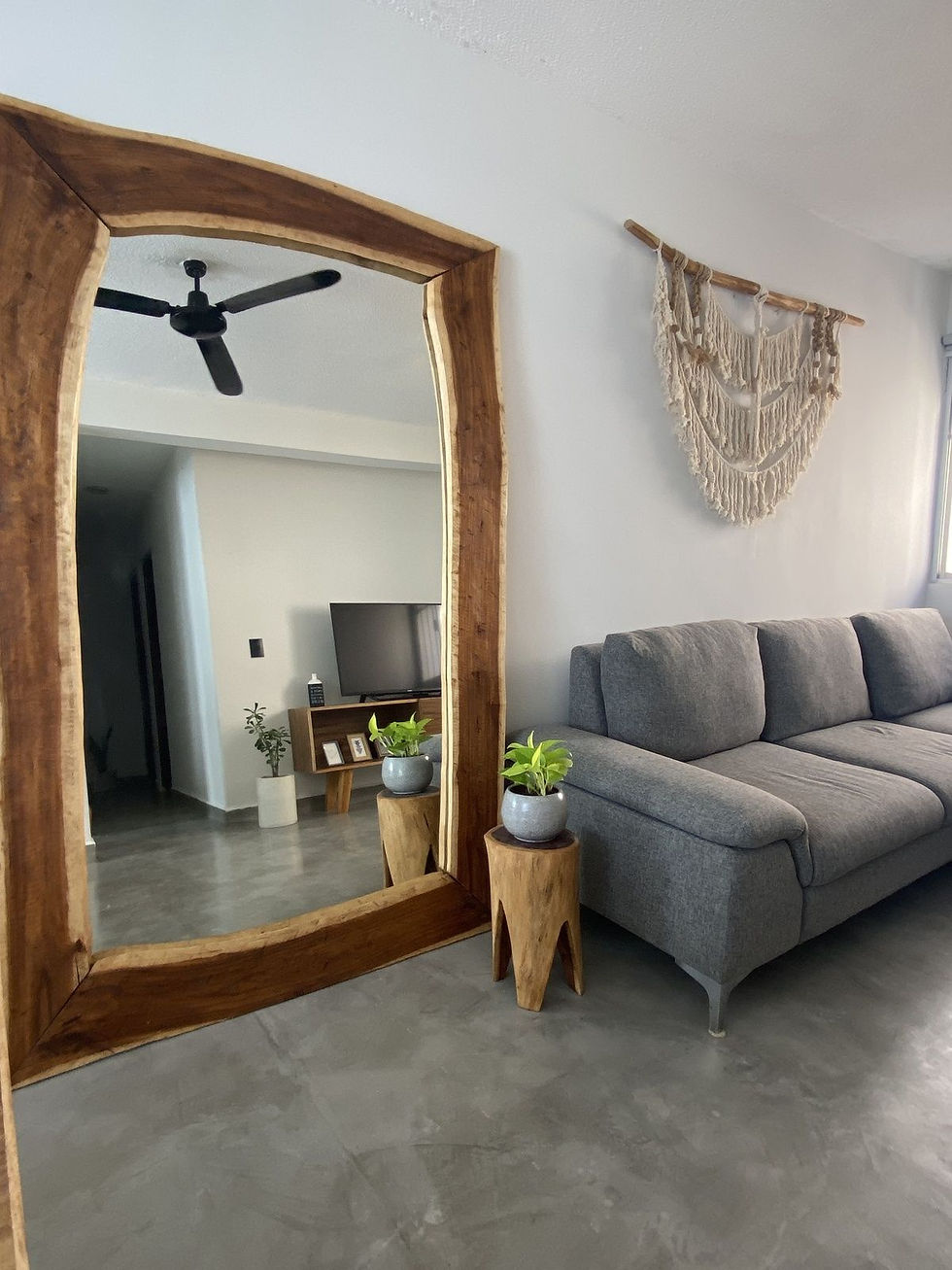 Modern living room in an apartment in Cancun