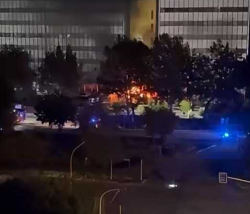 Incendio a Vaglio Lise: fiamme nell’area del Palazzo della Provincia, intervento dei vigili del fuoco