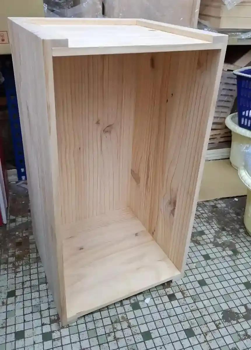 empty custom wooden box