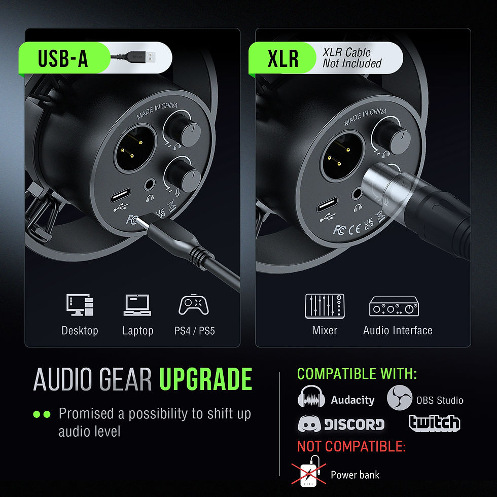 Miniatura: FIFINE USB/XLR Dynamic Microphone with Shock Mount,Touch-mute,Headphone Jack&Vol