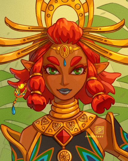 Riju from Legend of Zelda Tears of the Kingdom, janpesart