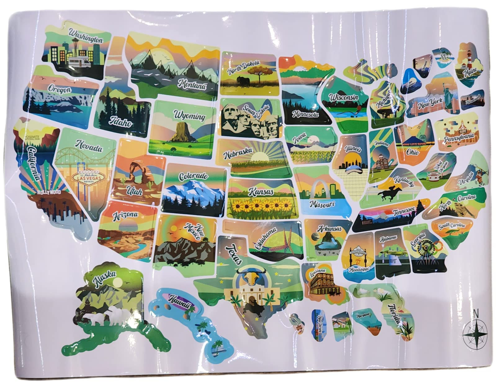 USA sticker map