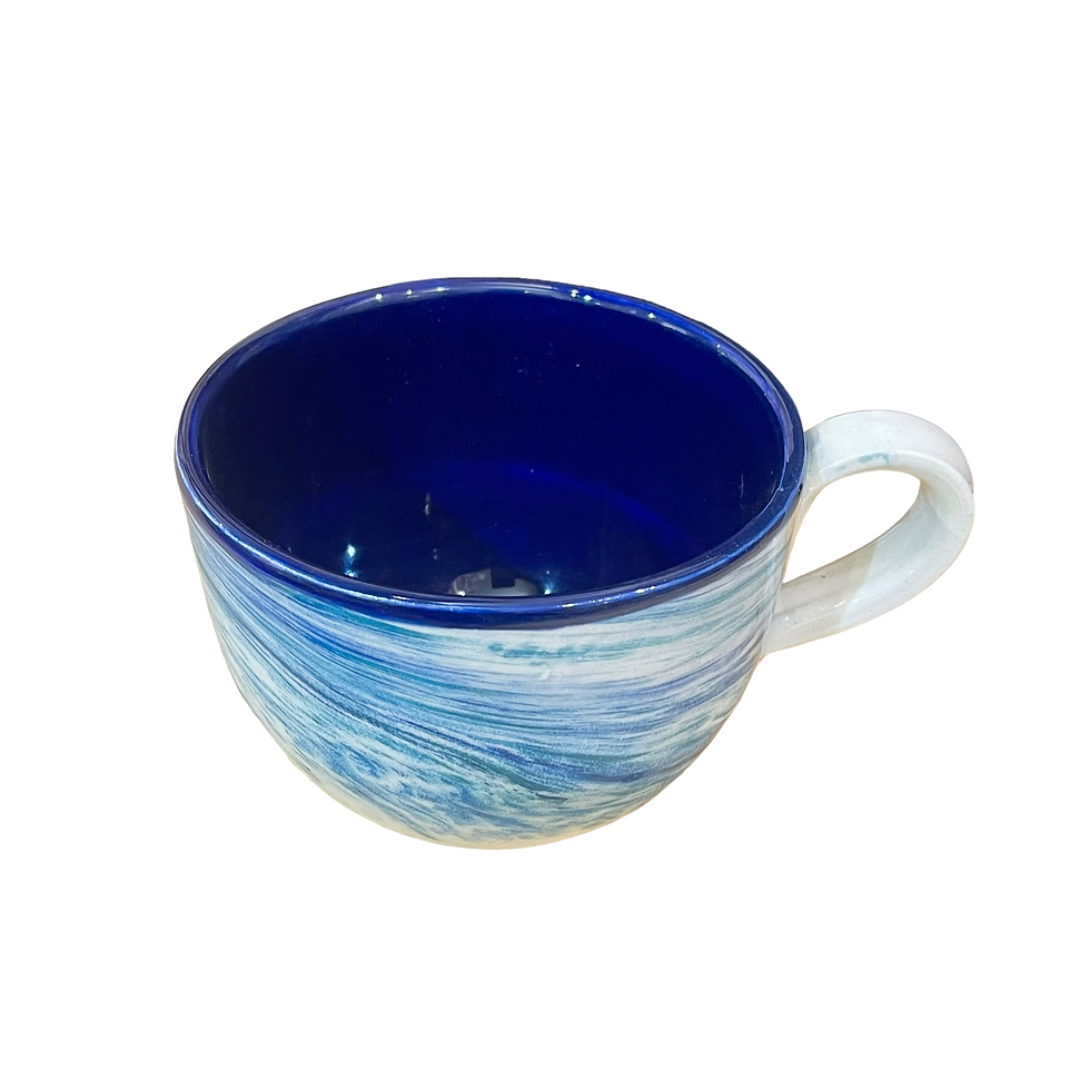 Miniature : tasse céramique intérieur bleu foncé