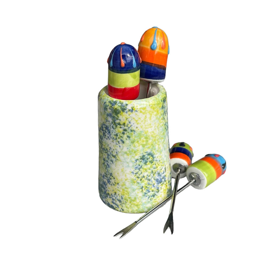 Miniature : piques apéritifs céramique colorés accessoires apéro