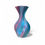 Miniatura: Vase 3D Tokio en PLA couleur rose et turquoise, vue de face.