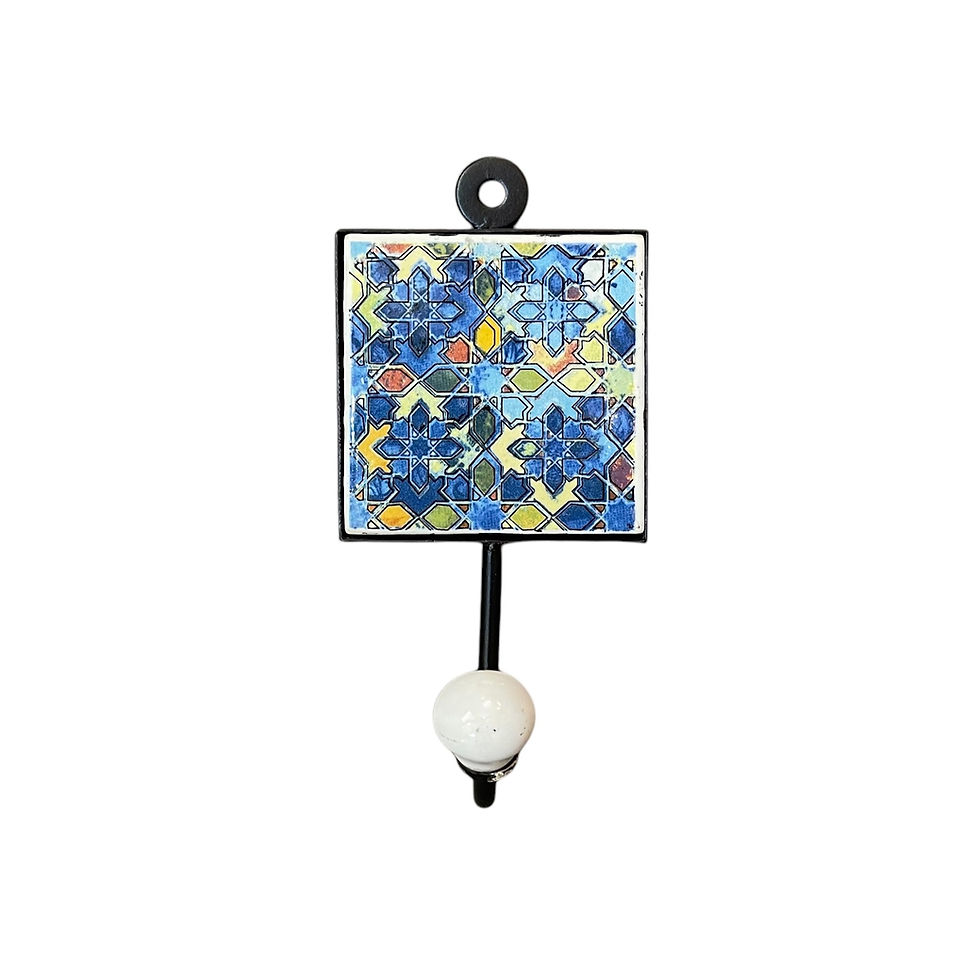 Thumbnail: Céramik'Arts Déco - Porte manteau crochet mural céramique carré
