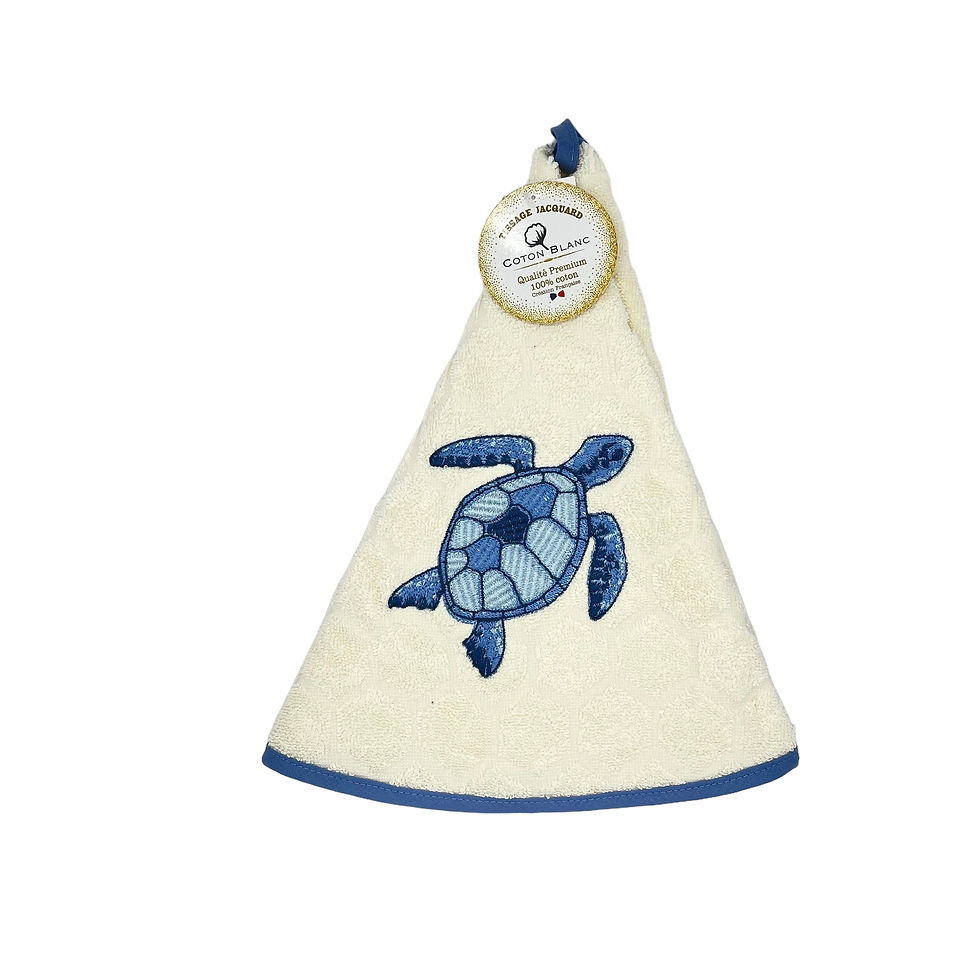 Miniaturbild: Céramik'Arts Déco - Torchons rond brodés tortue