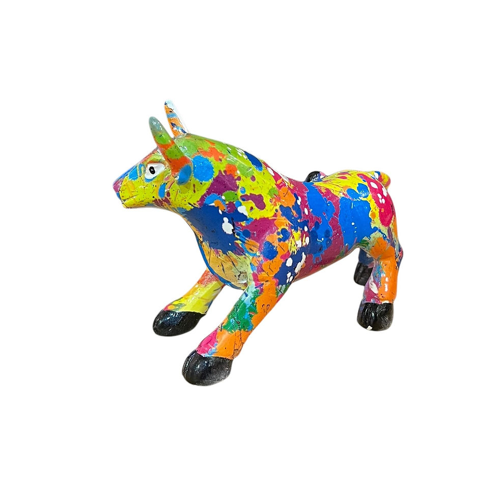 Miniaturbild: Taureau résine 10cm décoration intérieure originale