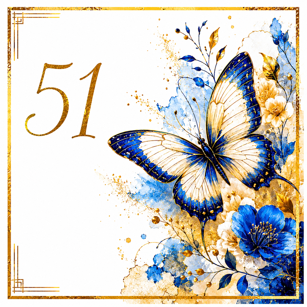 Miniature : Numéro de maison personnalisé en céramique avec papillon bleu