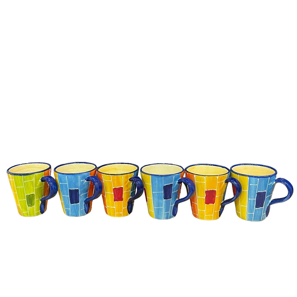 Miniatura: mug céramique mosaïque peint à la main lot de 6