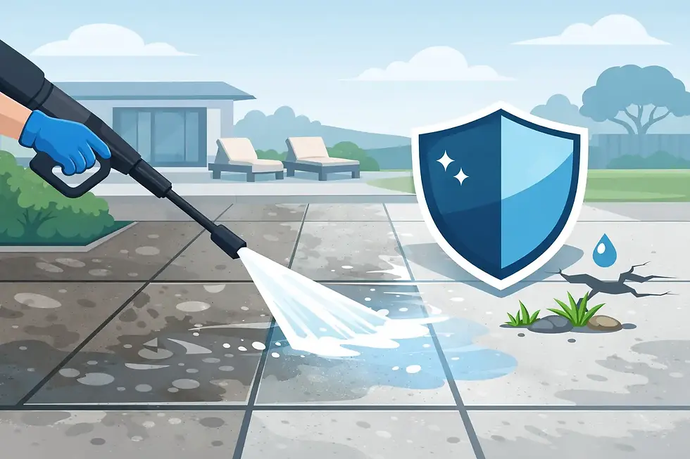 Concrete Patio Pressure Washing: What It Protects